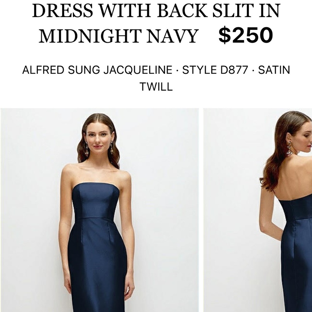 Dessy Collection Strapless Midnight Navy Dress